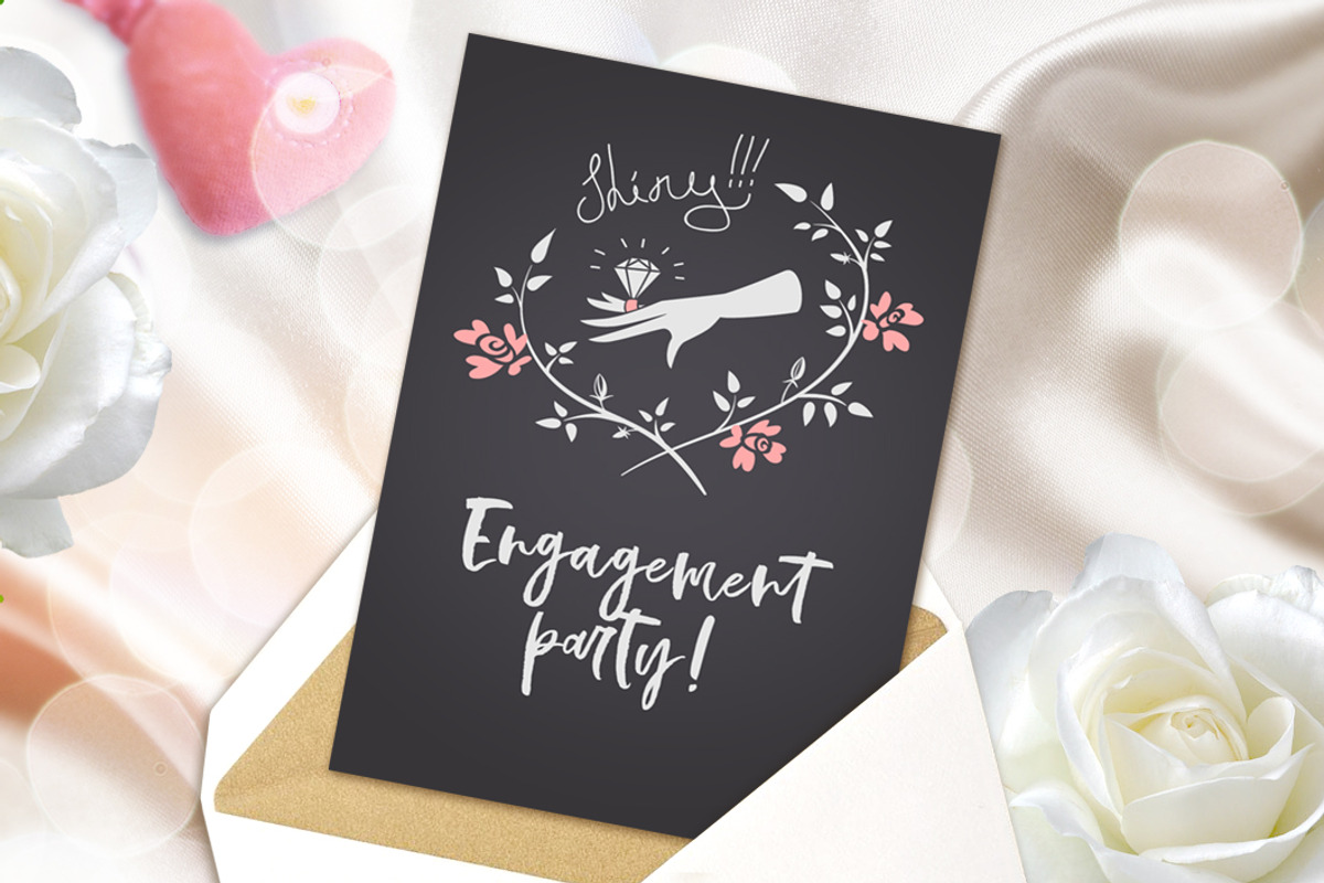 Chalkboard Wedding design elements., an Illustration by KatPush (Photo 3 of 3)