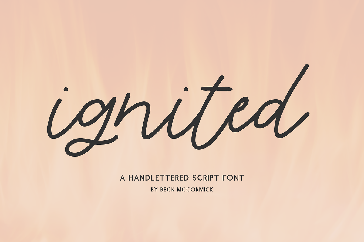 Ignited Script, a Handwritten Font by Beck McCormick (Photo 1 of 10)