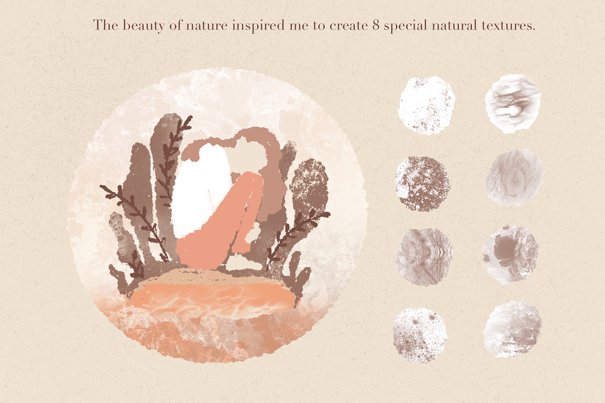 Naturalistic Textures, a Brush Add-On by Letter Elfa Studio (Photo 8 of 9)