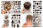 1300 hairstyles bundle, an Illustration by Elenbushe (Thumbnail 4 of 10)