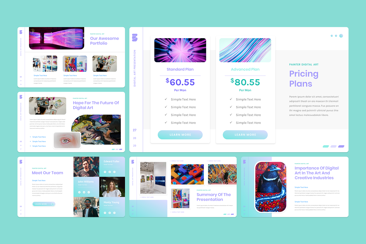 Painter - Digital Art Powerpoint, a Presentation Template by YossyOneStd