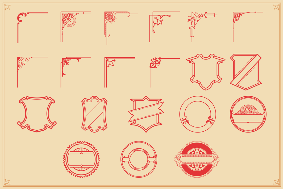 Vintage Vector Elements preview 2
