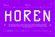 VB Horen - Futuristic Display Font, a Sans Serif Font by VALIANTBROTHA (Thumbnail 1 of 11)