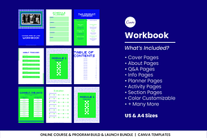 90s Brutalist Canva Workbook Pack