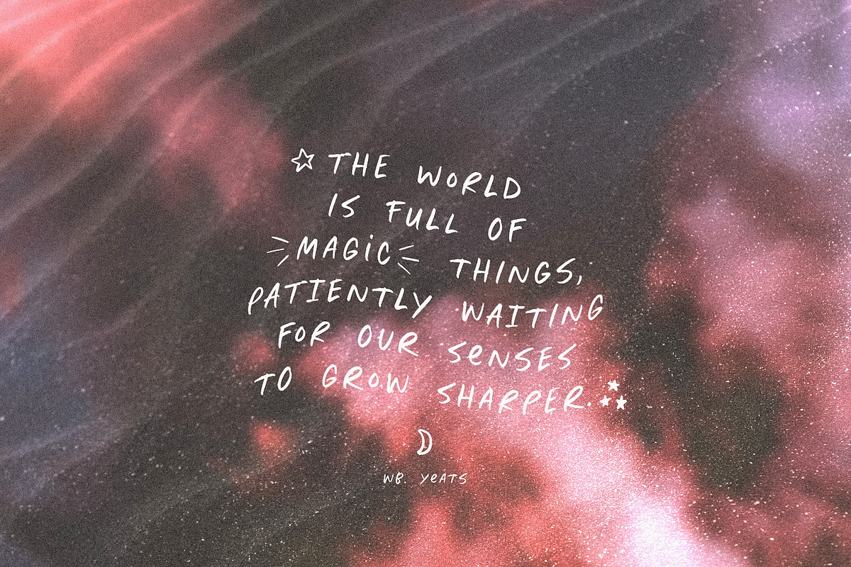 Bonne Nuit – Magical font w/ dingbat, a Font by Jen Wagner Co (Photo 7 of 9)