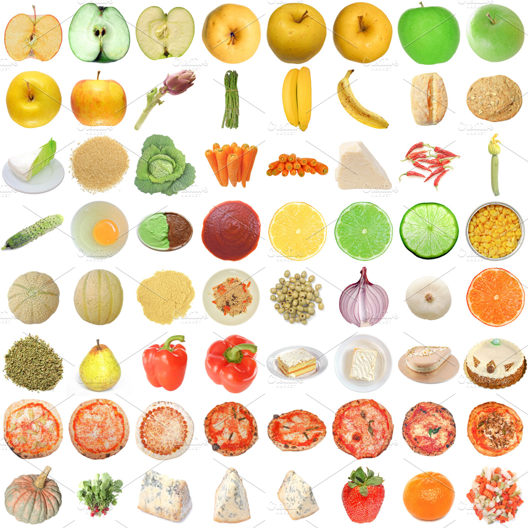 Food collage featuring food, cuisine, and collage