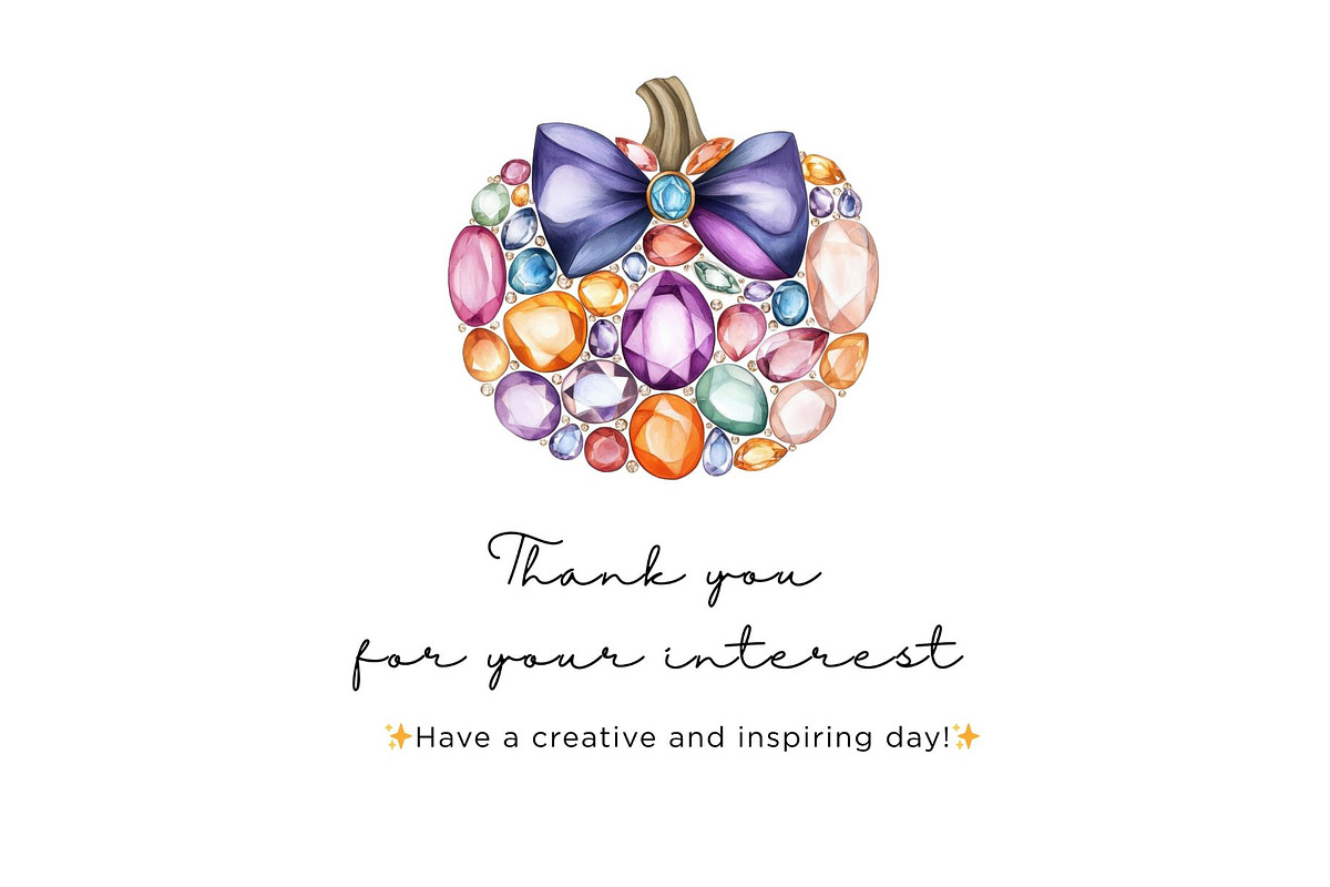 Gem Pumpkin Clipart Bundle, an Illustration by Mashimara (Photo 4 of 4)