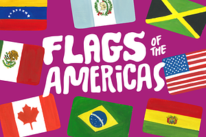 Hand Painted Flags of the Americas