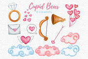 Cupid bear watercolor clipart, an Illustration by AkiraVilla (Thumbnail 3 of 13)