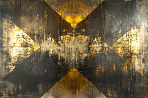 Abstract Geometric Gold and Black Art, a Background Photo by Ales Munt