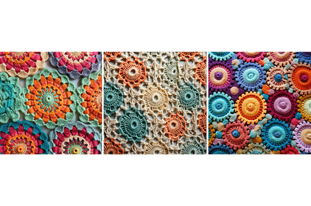 striped crochet fabric background, a Background Photo by pikepicture
