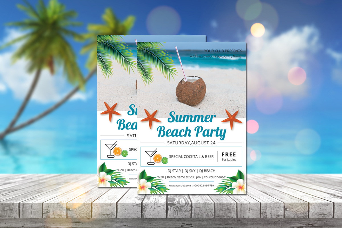 Summer Party Flyer, a Flyer Template by Rimana_Templatehive (Photo 3 of 3)