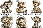 Whimsical Easter Animals Clipart, an Illustration by OK Design (Thumbnail 2 of 6)