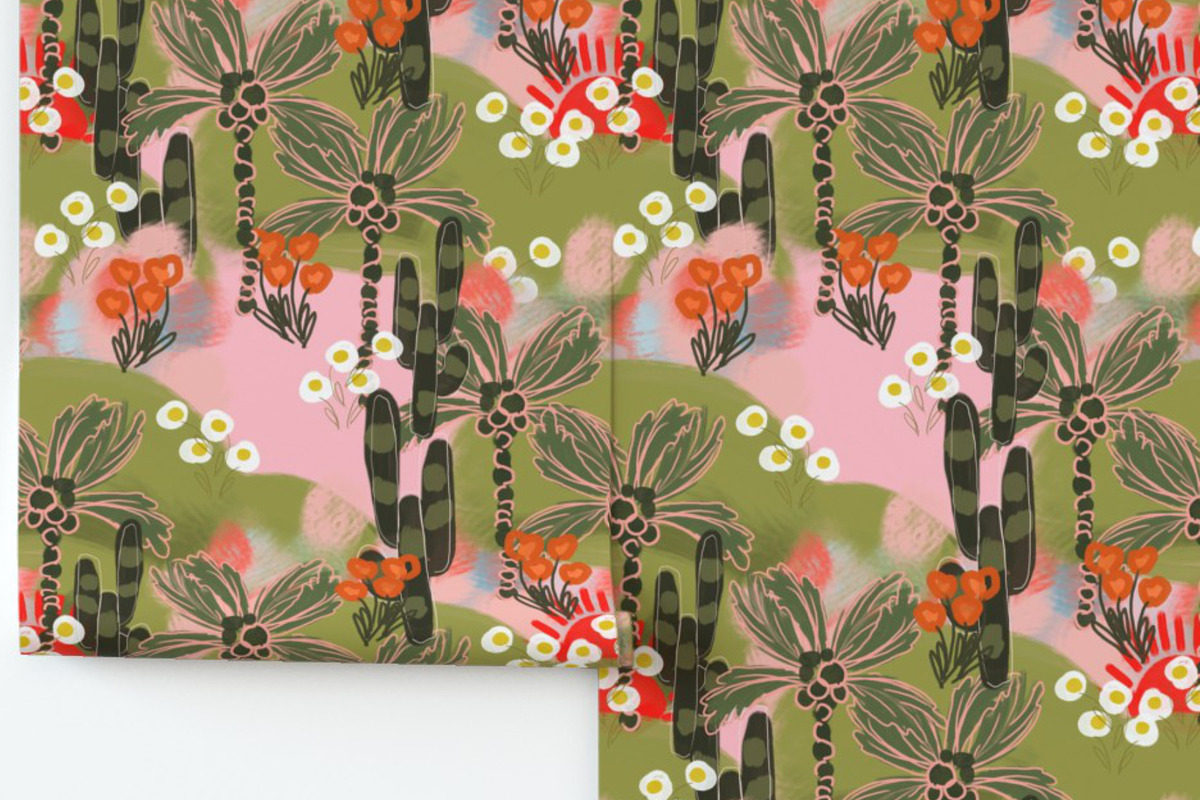 Multicoloured cactus palms pattern, a Pattern Graphic by Cotton Melon pattern Shop (Photo 6 of 7)