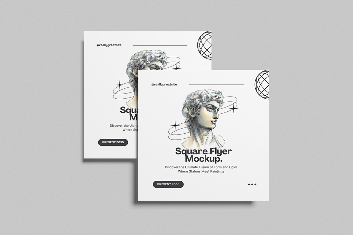 Square Flyer Mockup, an Advertising Mockup by xavier_studio (Photo 4 of 5)