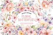 Watercolor Pink Butterfly Clip Art, an Illustration by TatiMockup (Thumbnail 1 of 4)