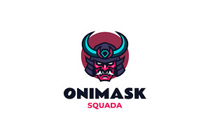 Oni mask Mascot Logo Design, a Branding & Logo Template by Artnivora.Std