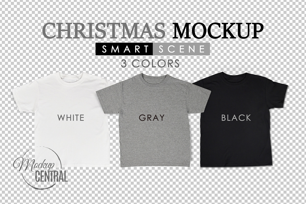 Christmas Family T-Shirt Mockup PSD, a Shirt Mockup by HaywireMedia & Mockups (Photo 6 of 8)