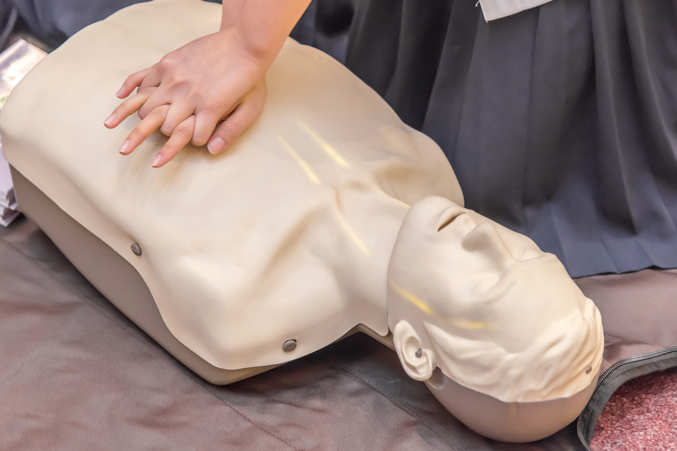 modeling of dummy for CPR training, a Health & Medical Photo by