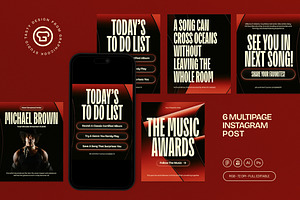 Music Instagram - Figma Affinity, a Social Media Template by graphicook