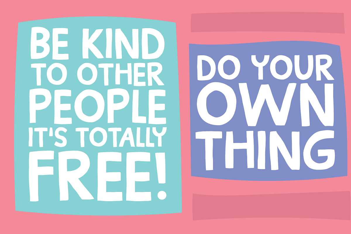 Keep It Real, a Sans Serif Font by pizzadudedotdk (Photo 4 of 8)
