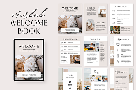 Airbnb Welcome Book Template, a Magazine Template by ShopRShop
