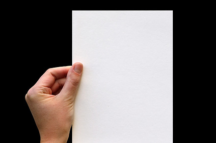 Paper in woman hand stock photo containing hand and isolated, a Business Photo by Byrdyak