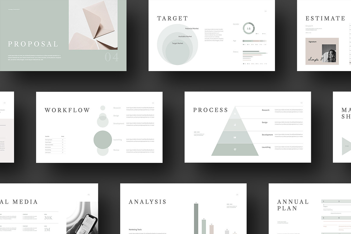 Strategy Presentation Template, a Presentation Template by Simple P. (Photo 3 of 12)