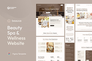 Beauty Spa & Wellness Website, an UI Kit Template by peterdraw