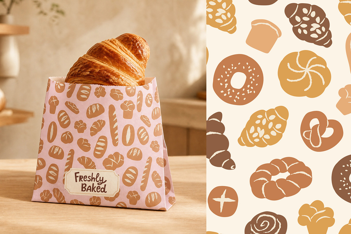 Bakery illustrations & patterns, a Food Illustration by Alenkakarabanova (Photo 4 of 12)