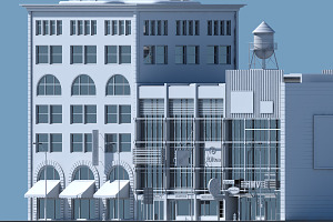 3D Commercial Building Facade 07