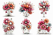 Whimsical Flowers Spring Clipart, an Illustration by Libby Wishes (Thumbnail 7 of 8)