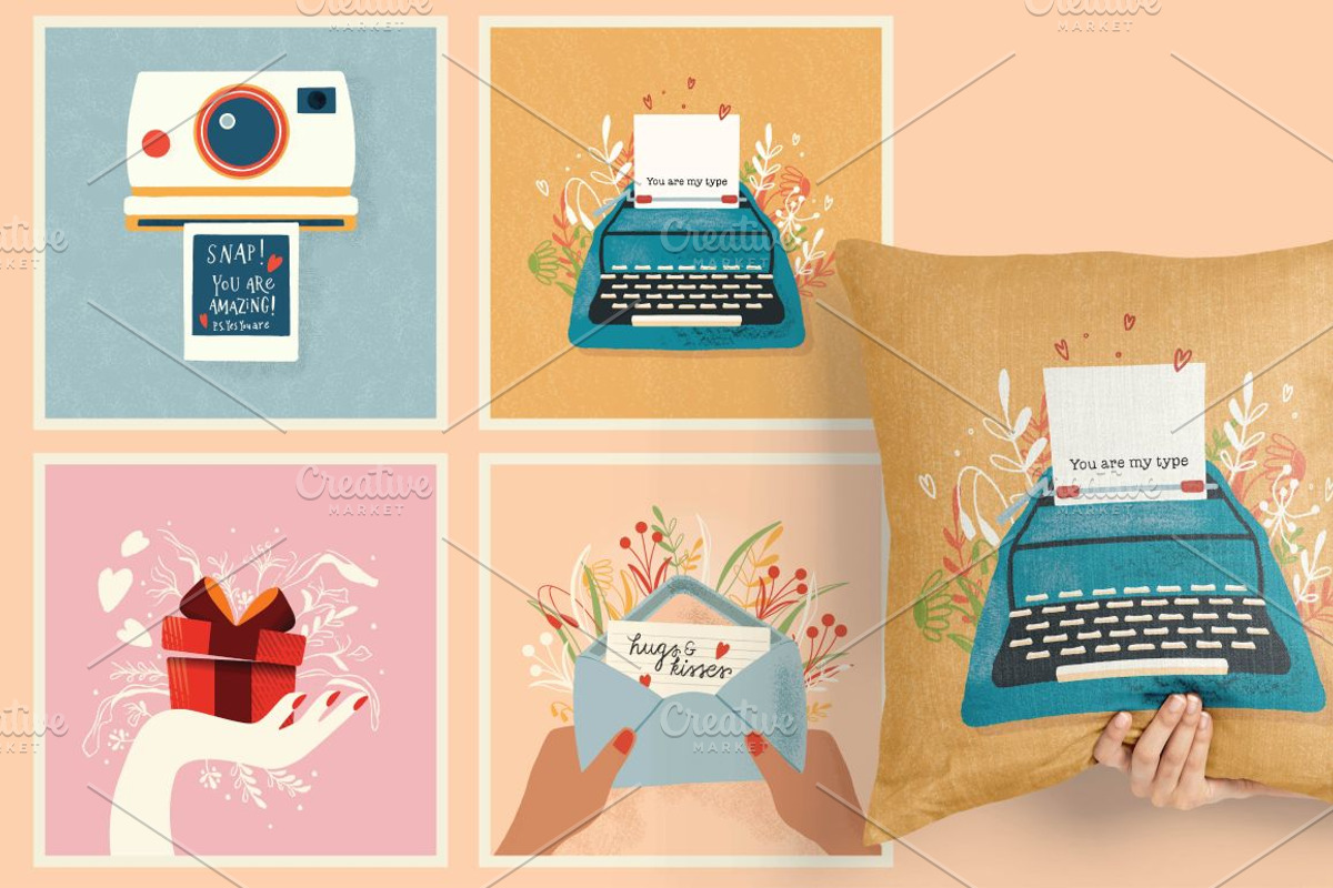 BIG Valentine Collection 100% Vector, a Decorative Illustration by Blue Lela Design (Photo 3 of 9)