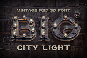 BIG City Light font, a Symbol Font by Gleb Guralnyk