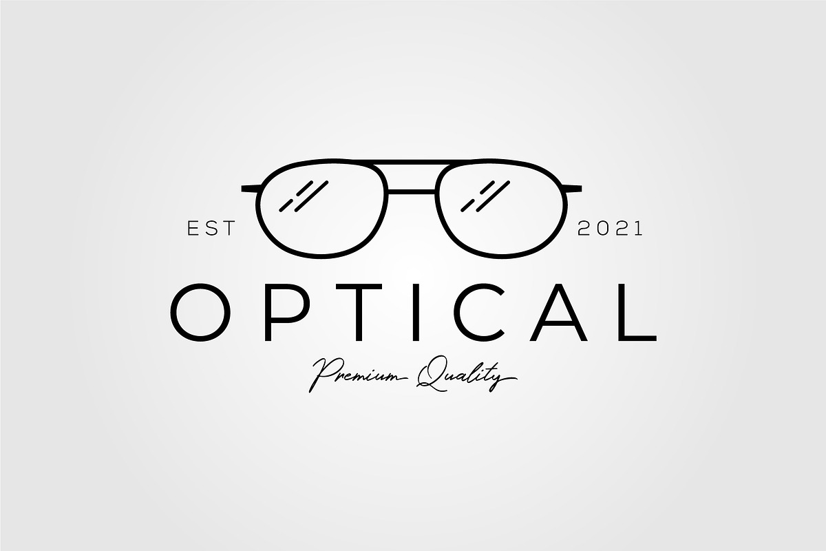 optical glasses logo, an Outline Icon by Rizkaarishandy_shop