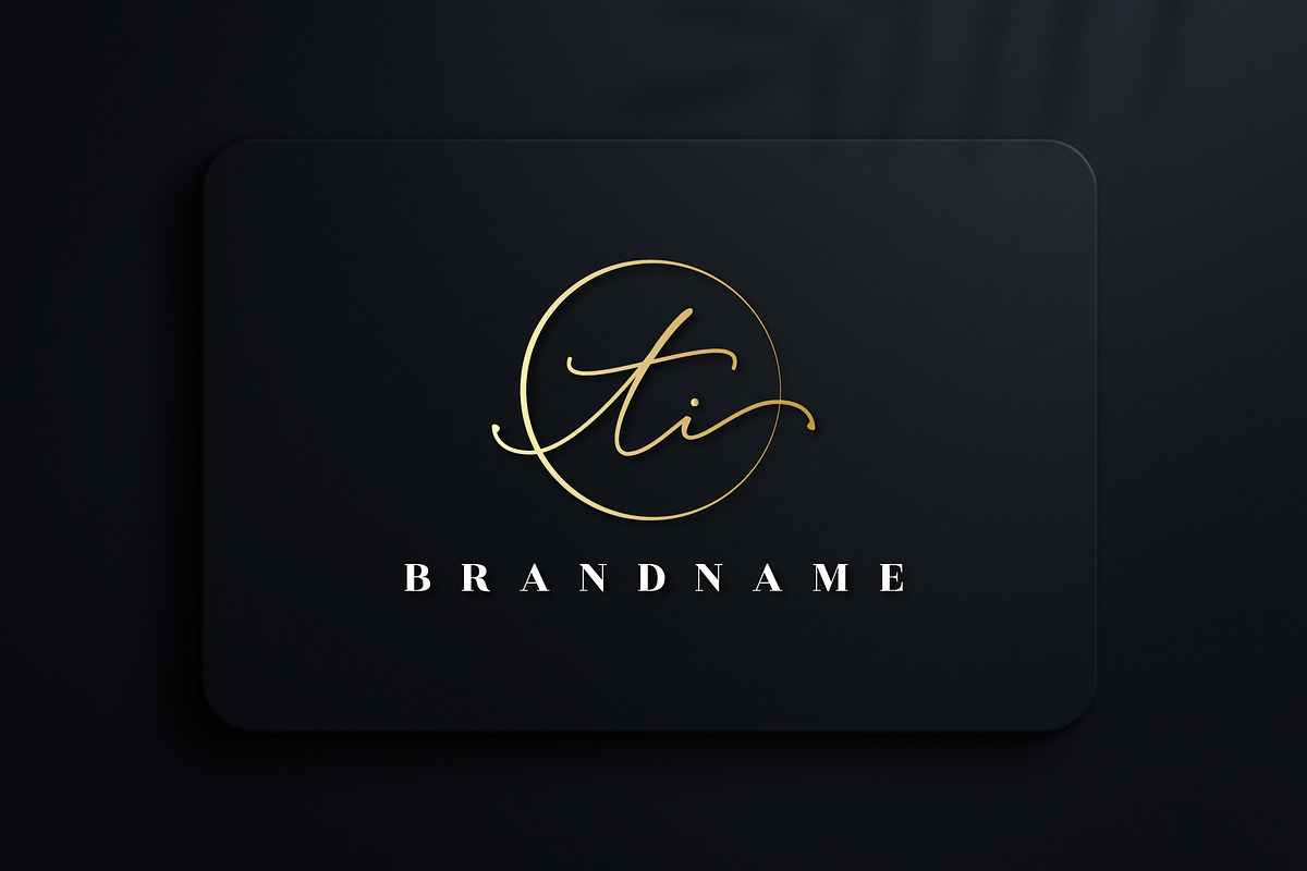 Letter TI handwritten signature logo