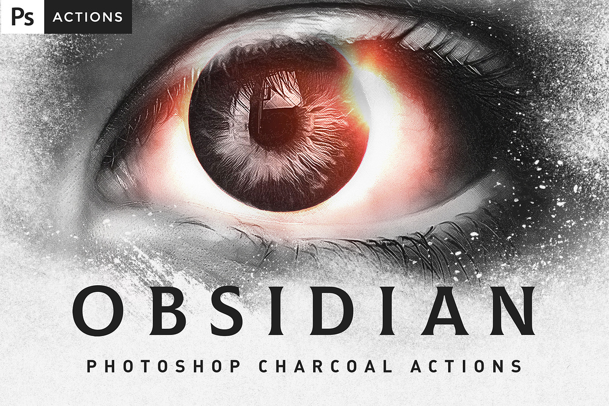 OBSIDIAN Charcoal Photoshop Actions, an Action Add-On by Forefathers (Photo 1 of 9)
