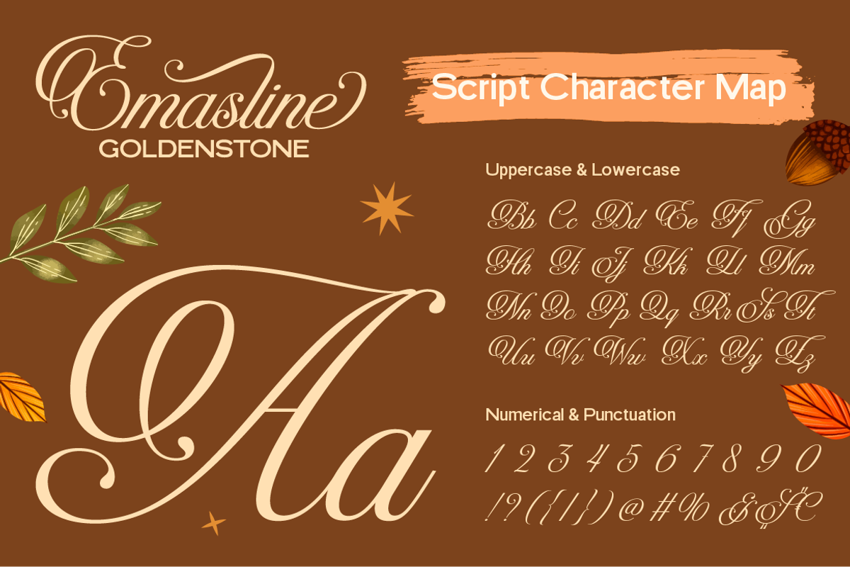 Emasline Goldenstone, a Sans Serif Font by Burntilldead (Photo 2 of 12)