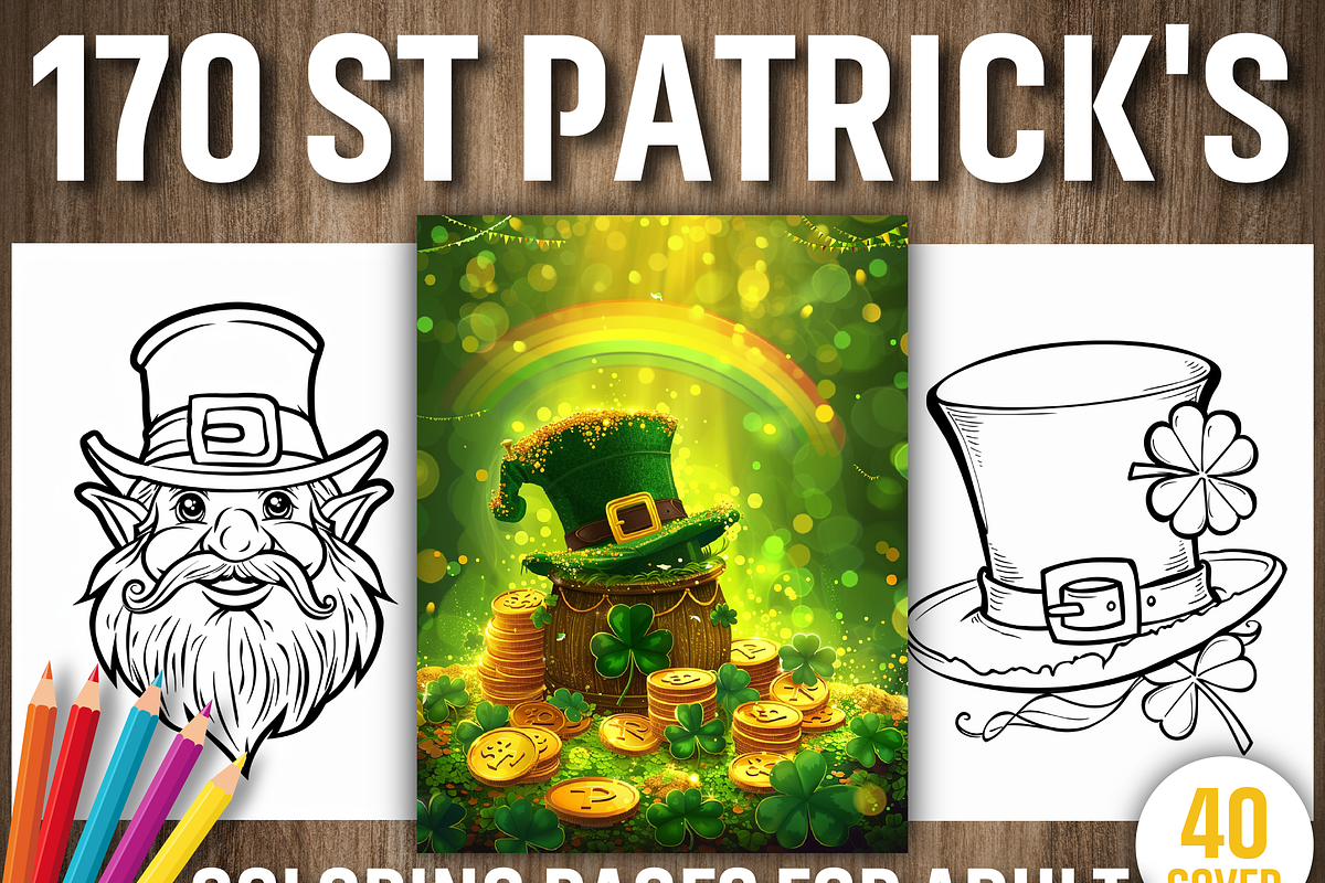 St Patrick's Day Coloring Pages, a Seasonal Illustration by Design Station (Photo 1 of 5)