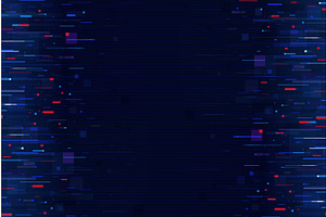 Pixel glitch effect on noise screen, a Technology Illustration by Vector Tradition