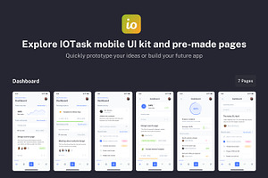 IOTask Mobile UI Kit For SaaS Apps