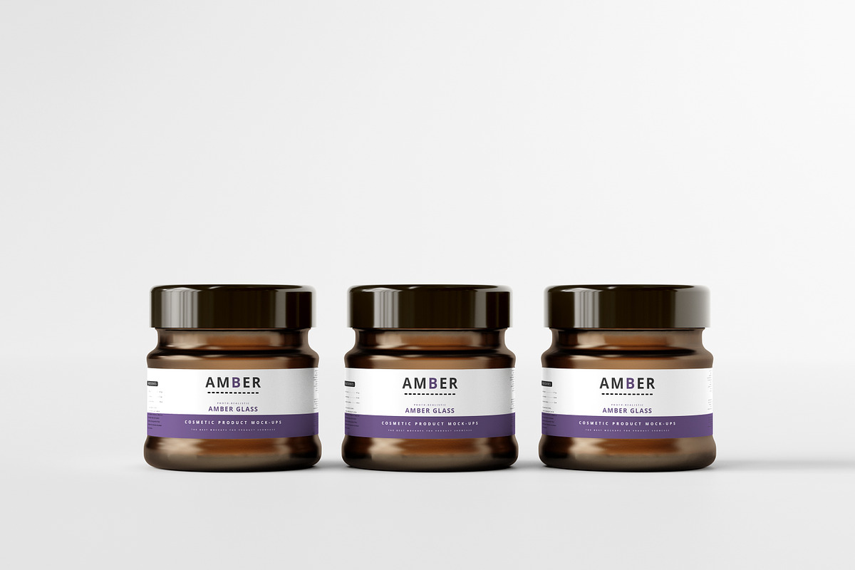 7 in 1 Amber Glass Cosmetic Bundle, a Cups & Container Mockup by pmvch (Photo 25 of 106)