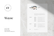 Wayne | CV / resume template, a Resume Template by CV house (Thumbnail 1 of 10)