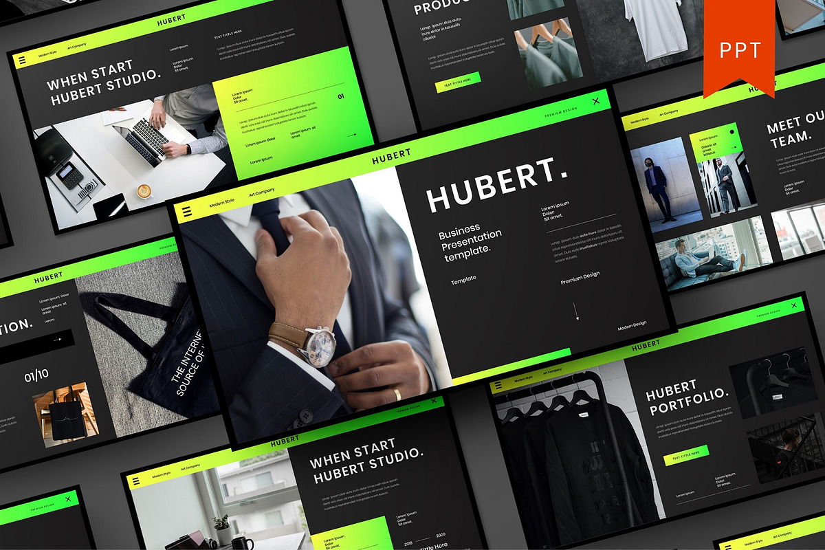 Hubert – Business PowerPoint, a Presentation Template by Dens Creative Studio (Photo 1 of 6)