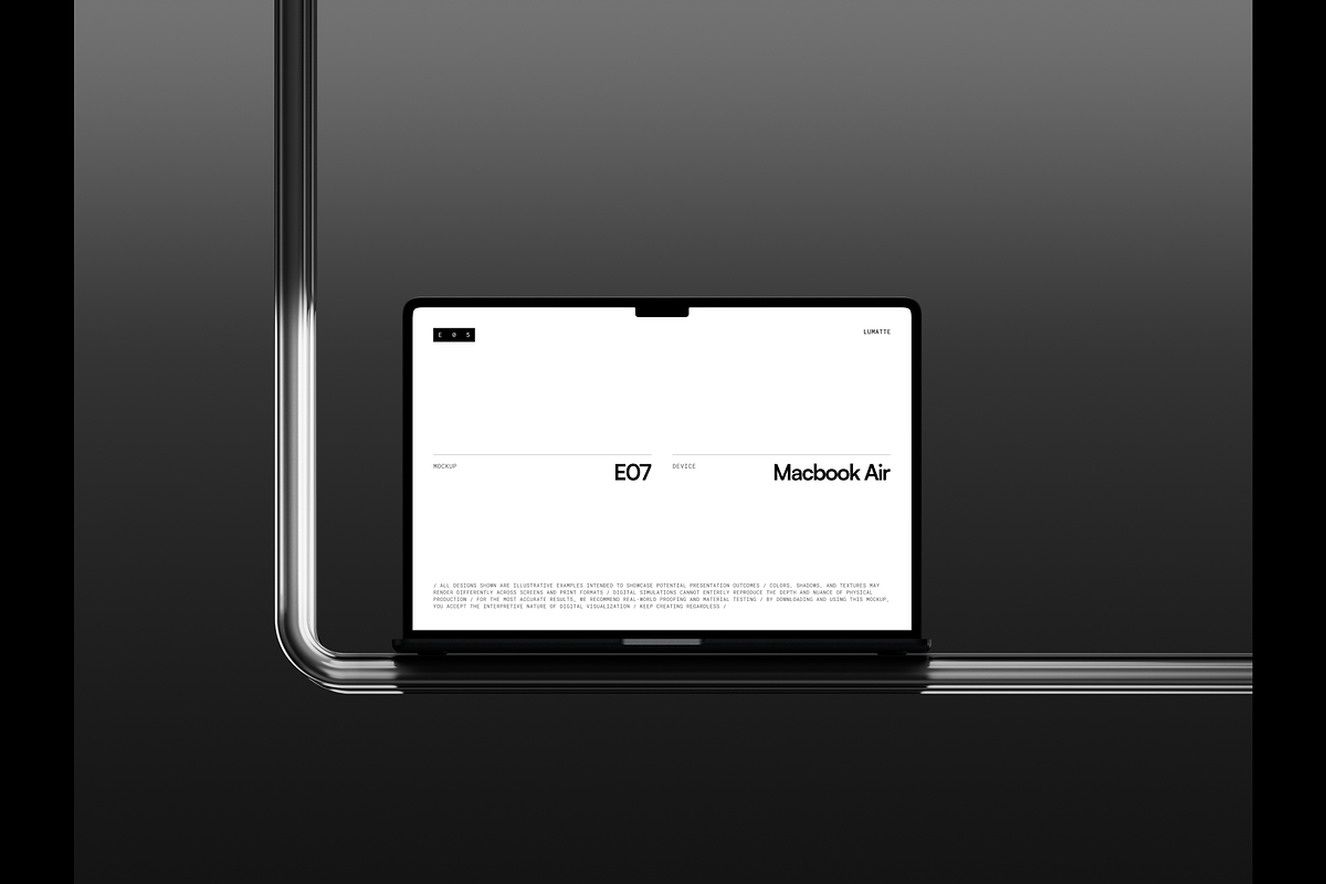 MacBook Air Collection E07 Mockup 2, a Mac Mockup by Lumatte (Photo 5 of 5)