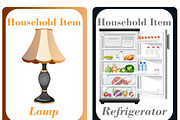 Household Items Flash Cards for Kids, a Card Template by DigitalsDesigns (Thumbnail 2 of 4)