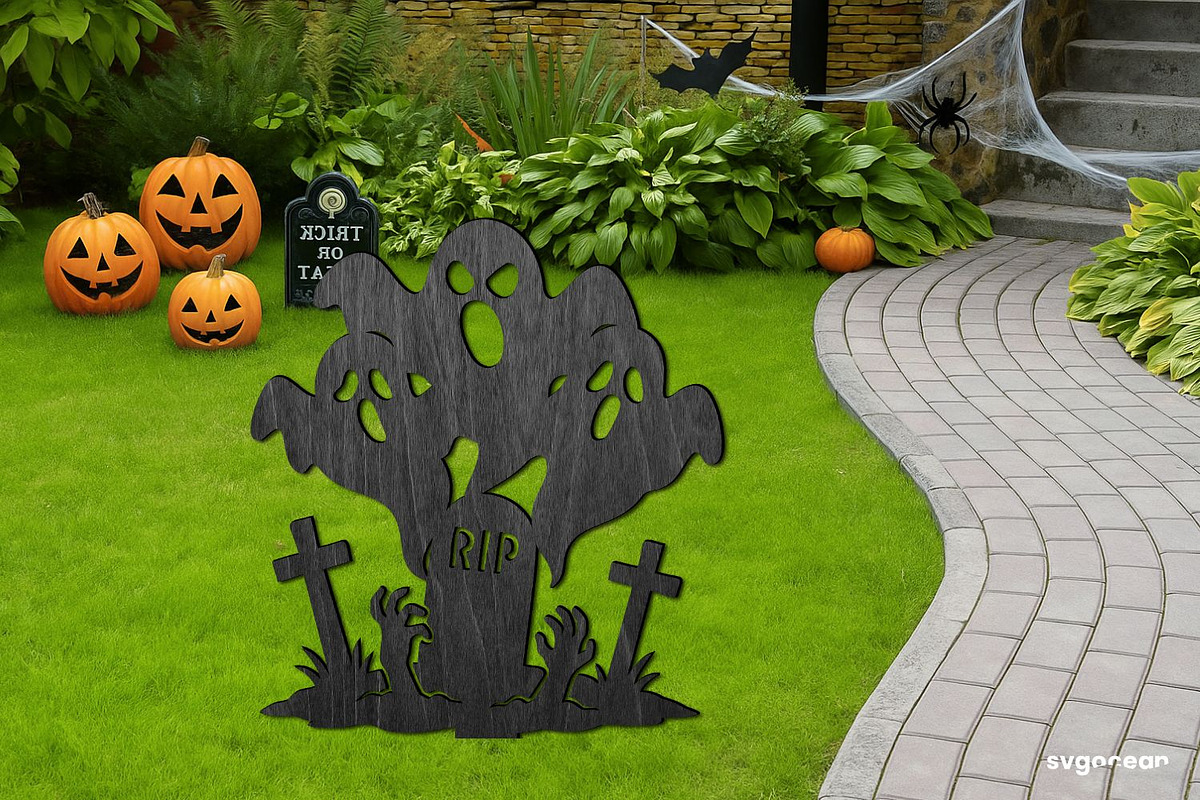 Halloween Garden Stakes Bundle, an Illustration by svgocean (Photo 8 of 21)