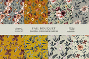 Watercolor Fall Flowers Clipart Set, a Person Illustration by Pink Studio Art (Thumbnail 14 of 19)