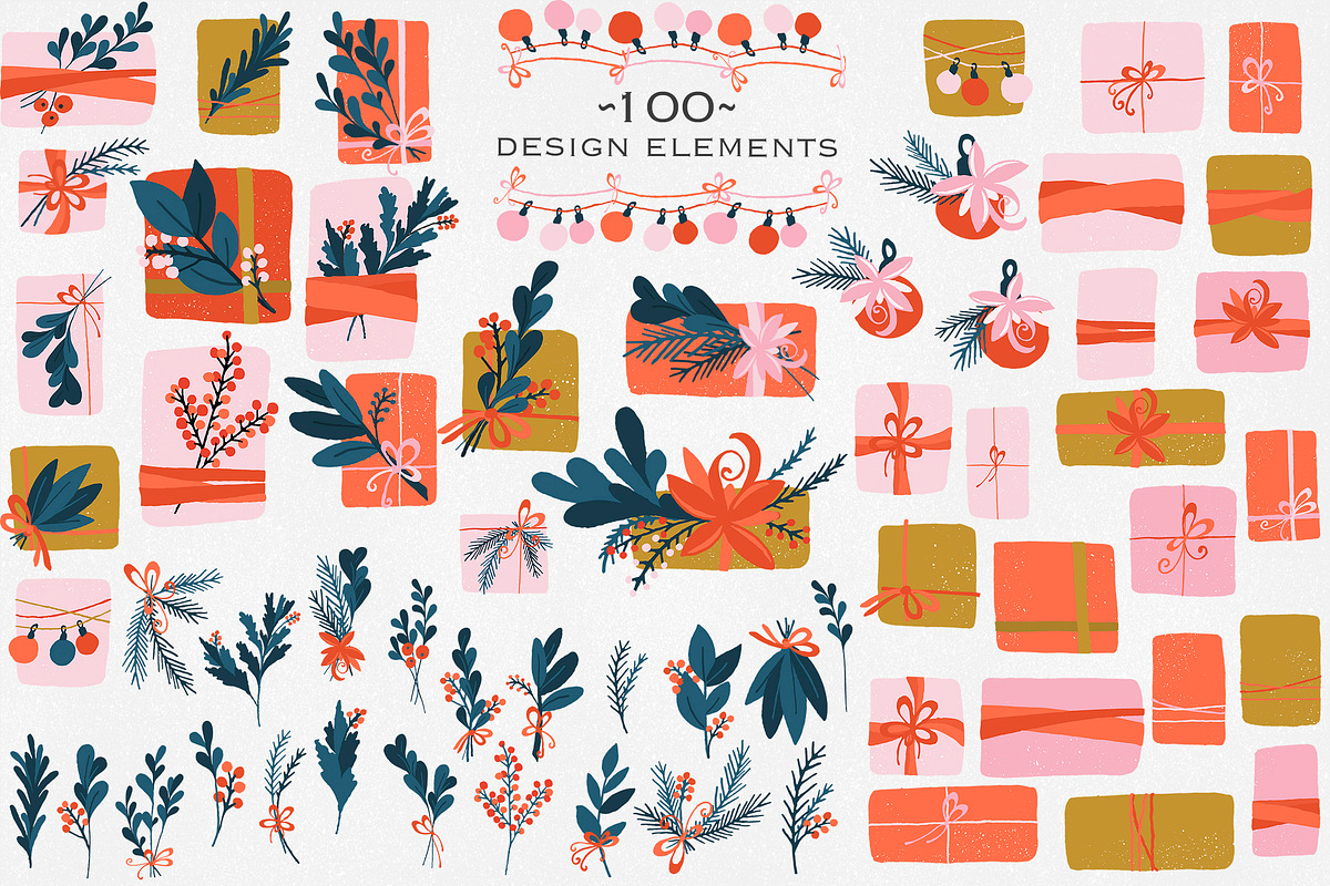 Gift Box Design Elements, a Decorative Illustration by Lidiebug (Photo 3 of 4)