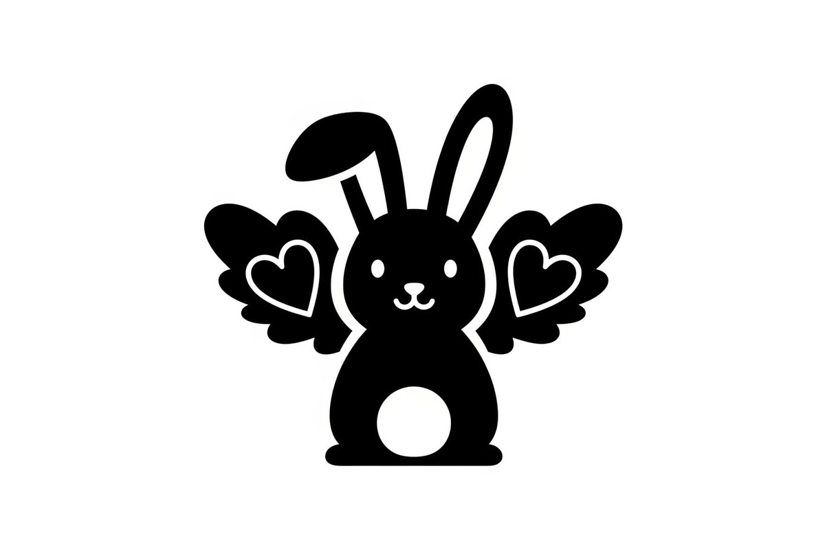 Cute Bunny Love Silhouette Icons, an Illustration by Creativeshirt (Photo 25 of 51)